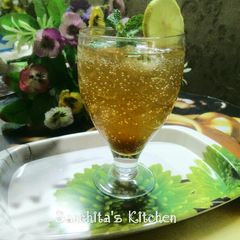 A picture of Mocktail version of Mojito.