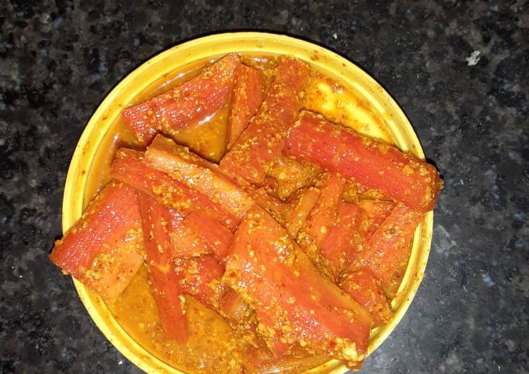 Simple Way to Prepare Homemade Carrot pickle