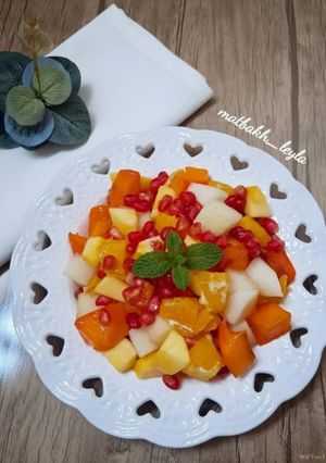عکسی از دستور سالاد میوه های زمستونی
