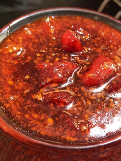 A picture of Lal mirch ka instant achar.
