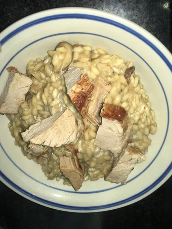 Easy Steps to Make Mushroom risotto with pork the So Delicious Tasty