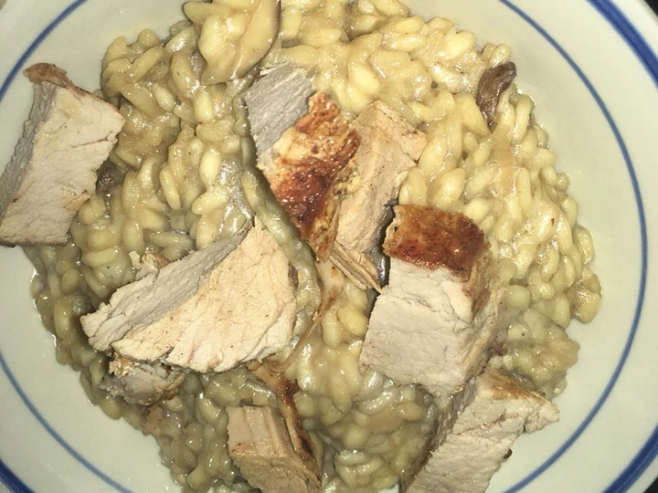 Easy Steps to Make Mushroom risotto with pork the So Delicious Tasty