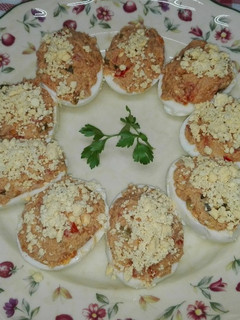 Una foto de Huevos rellenos. Receta hipocalórica