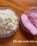 Xôi đậu xanh nấu bằng nồi cơm điện