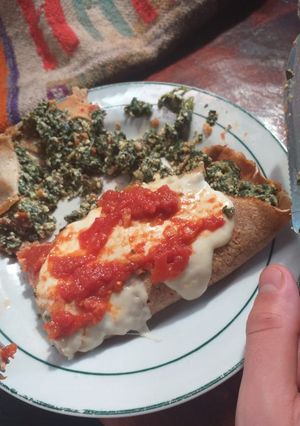Una foto de Canelones integrales vegetarianos