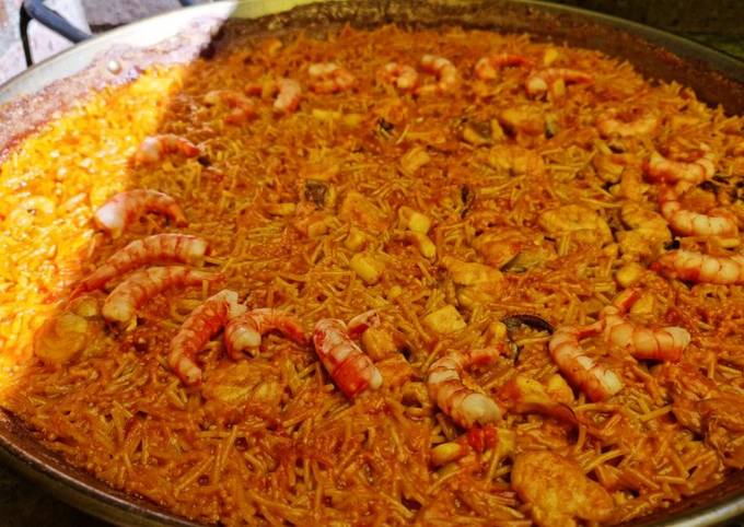 Fideuá con fideo fino 🦐🦐🦐🦐