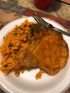 A picture of Sweet baked Polynesian pork chops.