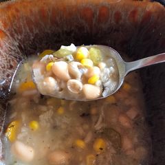 A picture of White bean soup.