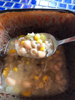 A picture of White bean soup.