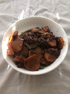 A picture of Chicken Adobo w Potatoes.