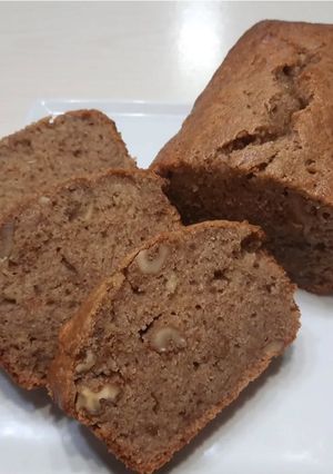 Una foto de Budín integral de banana y nuez