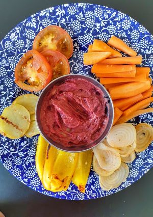 A picture of No Oil Grilled Veggies Platter.