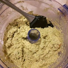 A picture of Middle eastern flavored tofu spread.
