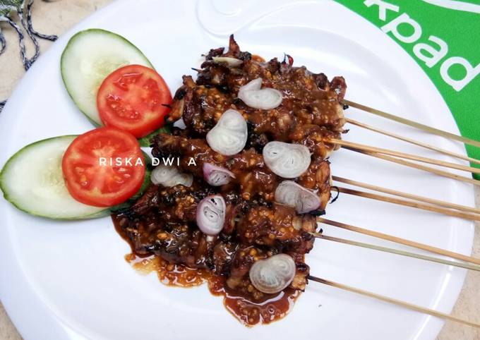 Ternyata begini lho! Cara praktis buat Sate Jamur Tiram  enak