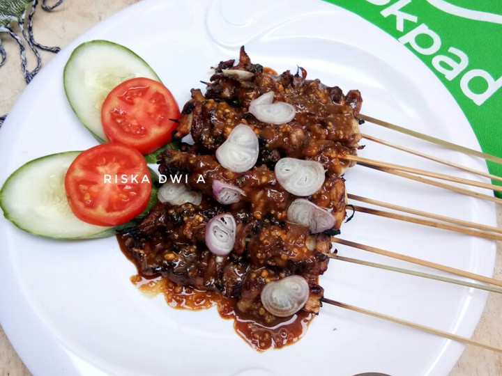 Ternyata begini lho! Cara praktis buat Sate Jamur Tiram  enak