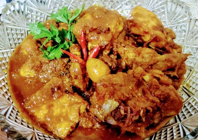 AYAM, TELUR PUYUH, TAHU kecap Bango pedas manis