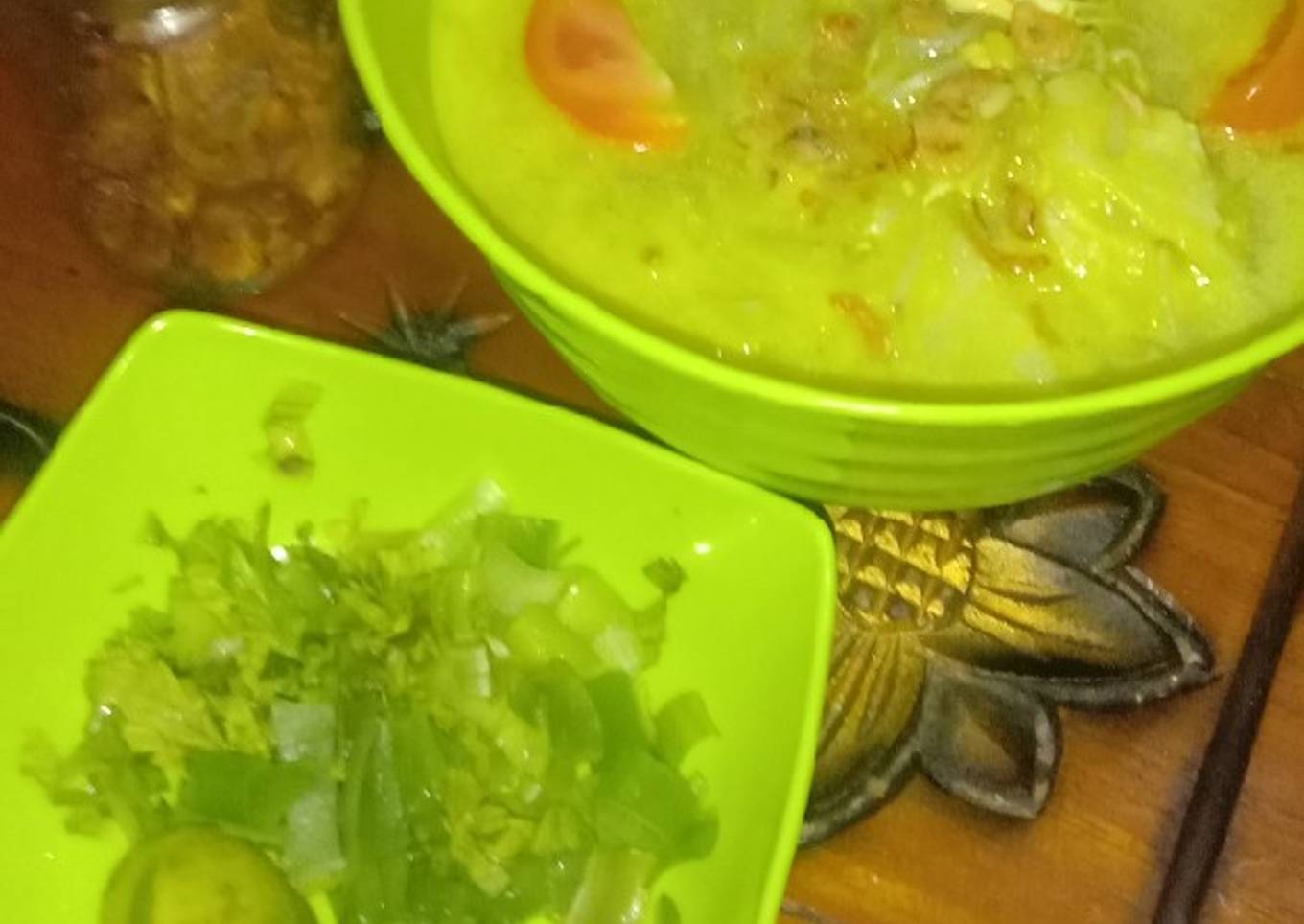 Soto ayam kuah kuning santan