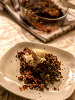 Una foto de Crumble fit con fresas