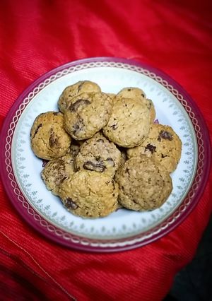 صورة لوصفة كوكيز الشوفان والقرفه للدايت 🍪😋