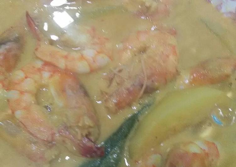 Resep Gulai udang lemak kentang, Enak Banget