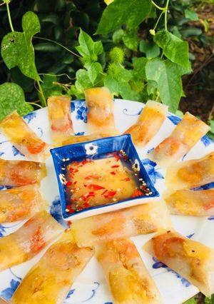 Hình của món Bánh bột lọc lá chuối.