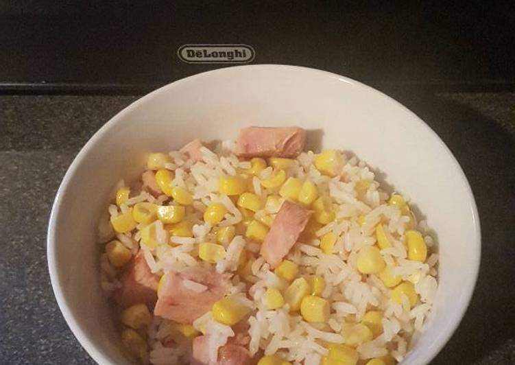 Recipe of Speedy Sweetcorn ham and rice