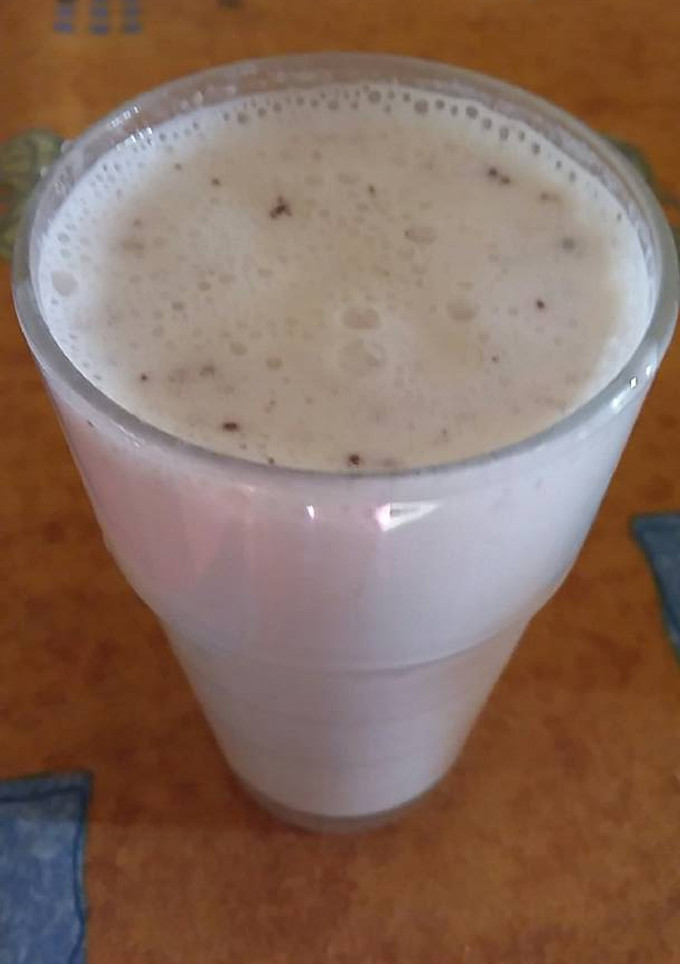 Una foto de Batido de plátano con yogures