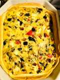 Vegyes zöldséges quiche