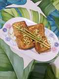 French toast matcha cheese