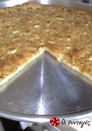 A picture of Kasopita or Doughpie from Ioannina.