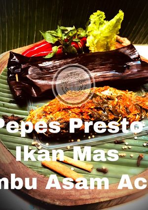 Foto resep Pepes Presto Ikan Mas (tulang lunak) menu jualan di Dapue PCik Budi (bumbu Asam Aceh)