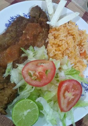 Una foto de Milanesa de res!