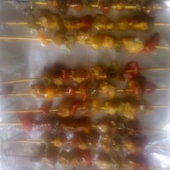 Chicken in skewers A picture of Chicken in skewers.