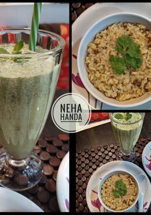 A picture of Khichadi with buttermilk.