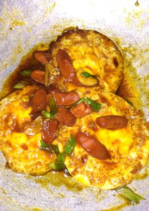 Foto resep Telor Ceplok Sosis Asam Manis ala Susan