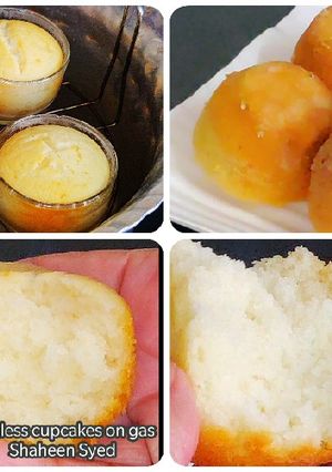 A picture of Eggless cupcakes without oven and microwave.
