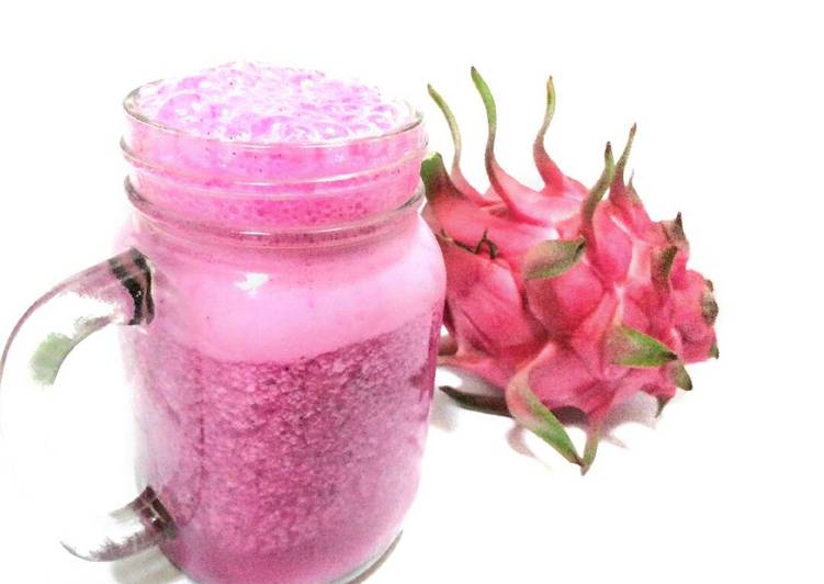 Langkah Mudah untuk Membuat Milkshake 'Herbalife' Buah Naga yang Enak Banget