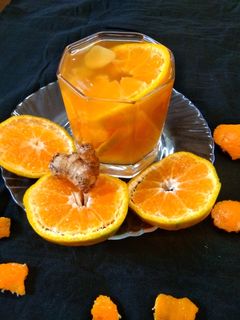ऑरेंज जिंजर आइस टी (Orange ginger ice tea recipe in hindi) रेसिपी मुख्य फोटो