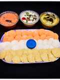 Tri colour mini idli