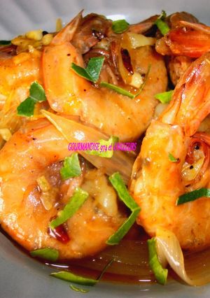 Une photo de Crevettes sauce piquante