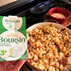 Boursin smoked sausage pasta A picture of Boursin smoked sausage pasta.