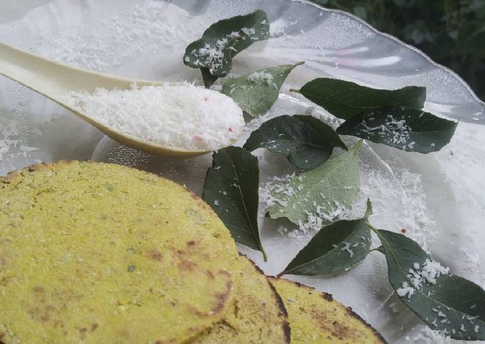 Coconut masala jowar coins sorghum roti Recipe by Poonam N Jhaveri ...