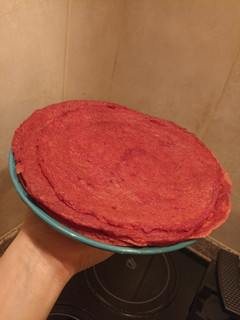 Una foto de Panqueques de remolacha y harina integral