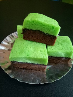 Foto resep Brownis kukus coklat pandan