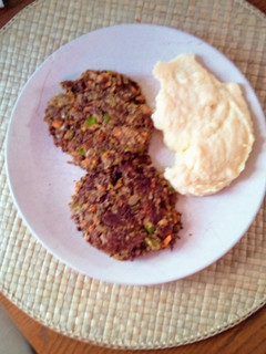 Una foto de Hamburguesa de lentejas y verdura