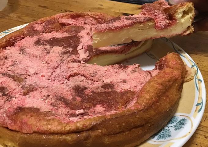 Gâteau bi-couche aux pralines roses