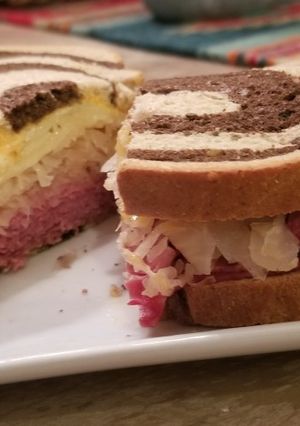 A picture of Rueben Sandwich-Oven Baked.