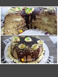 صورة لوصفة جاتو البسكويت الاقتصادي 😋