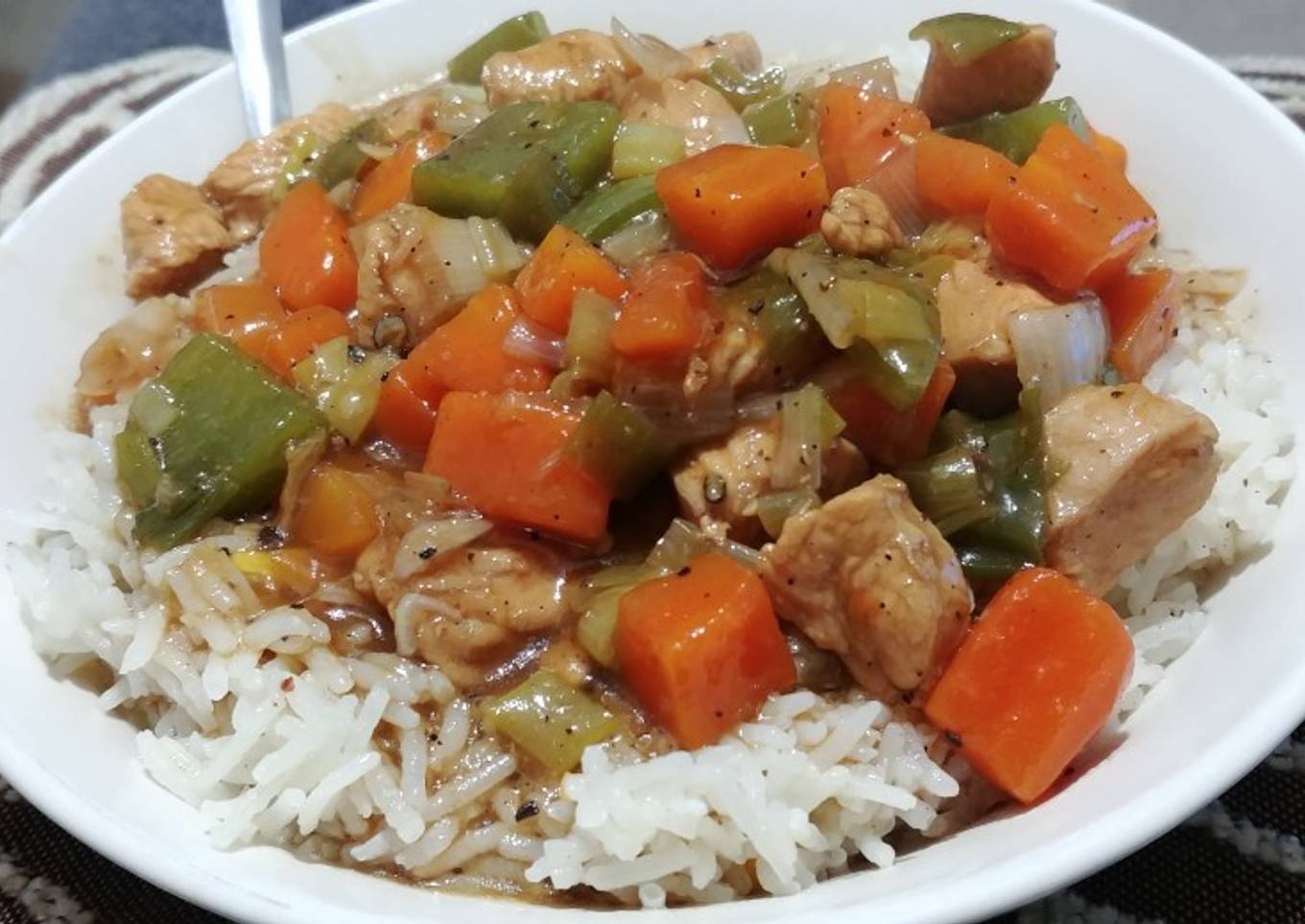 Black pepper chinese chicken