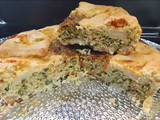 Tarta de puerro con masa de harina de arroz y fécula de maíz